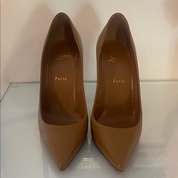 Authentic Christian Louboutin Tan Heels 40.5 - Picture 1 of 9